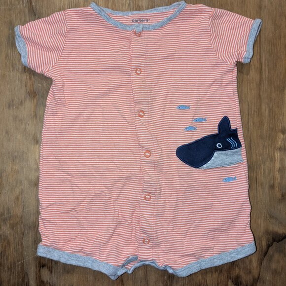 SET OF 2 Carter's baby boy rompers, 6-9 months - Picture 2 of 6